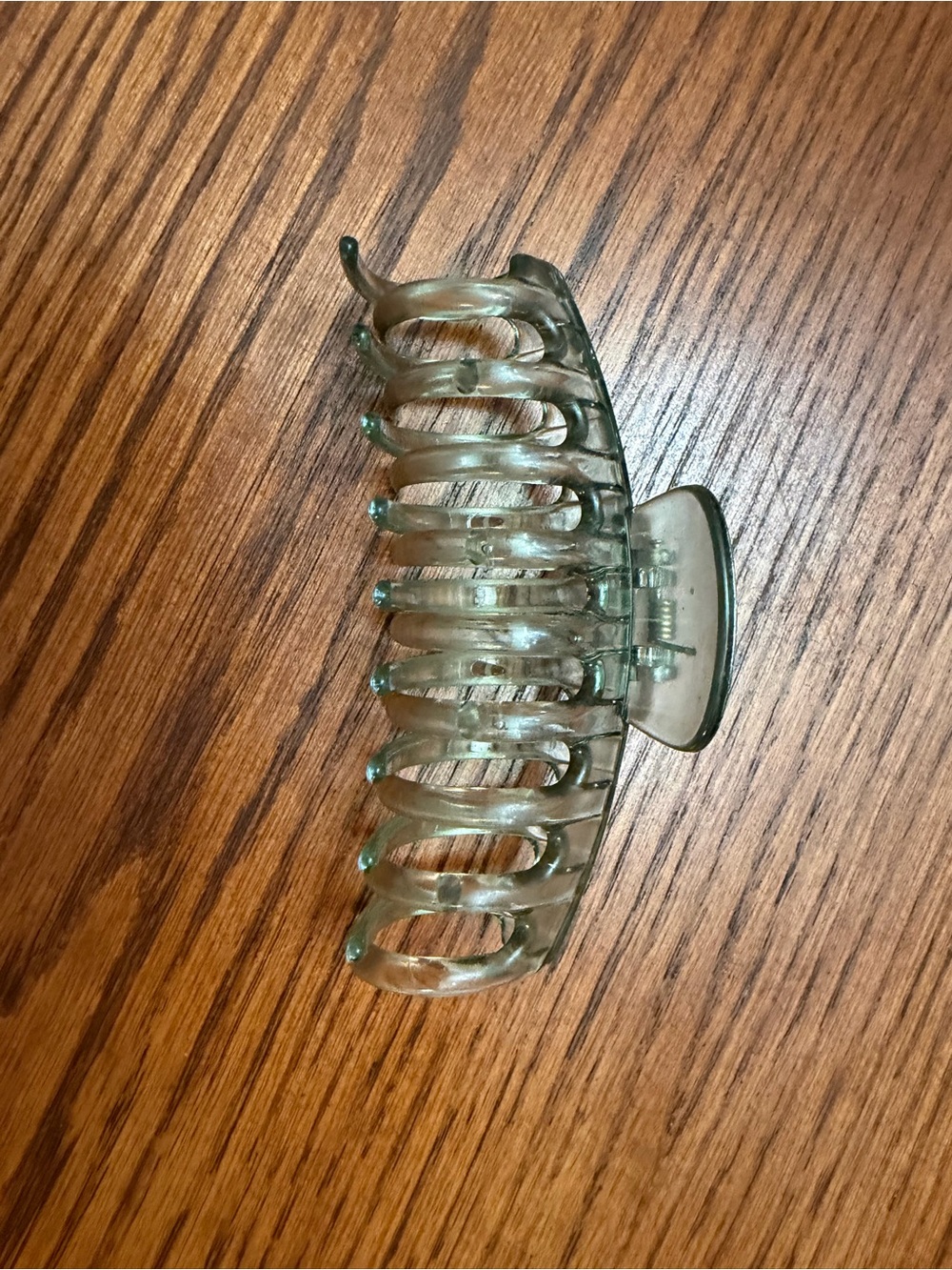 Clear Green Hair Claw Clip - Lightweight Styling Accessory